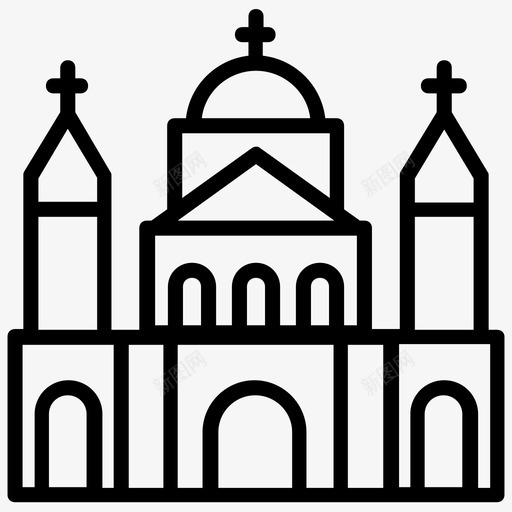 圣保罗大教堂教堂教堂建筑svg_新图网 https://ixintu.com 教堂 英格兰 圣保罗 大教堂 建筑 地标 英国 元素