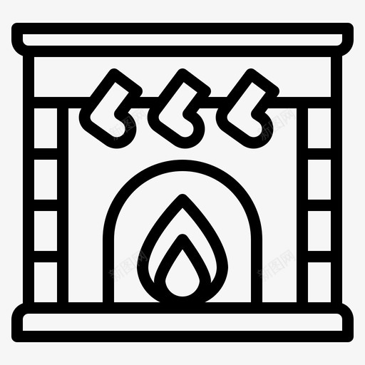 壁炉烟囱圣诞svg_新图网 https://ixintu.com 圣诞 壁炉 烟囱 舒适 袜子 提纲