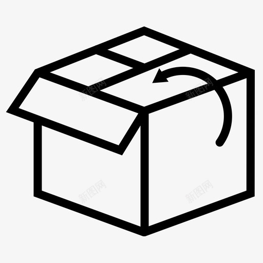 开箱一箱货物送货svg_新图网 https://ixintu.com 开箱 一箱 装箱 货物 送货 物流 包装