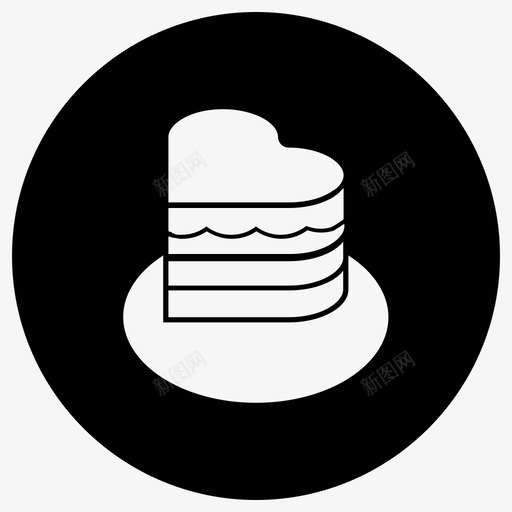 爱情蛋糕礼物svg_新图网 https://ixintu.com 情人节 爱情 蛋糕 礼物 浪漫 婚礼 黑色 填充 减去 前面
