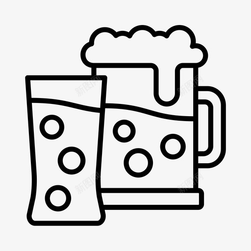 啤酒庆祝饮料svg_新图网 https://ixintu.com 庆祝 啤酒 饮料 啤酒节 派对