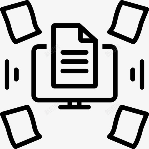 非物质化无纸化加工svg_新图网 https://ixintu.com 非物质 物质化 无纸化 加工 储存 技术