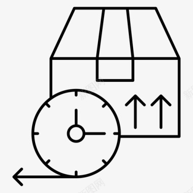 纸箱箱子送货图标