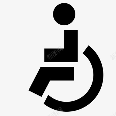 无障碍人轮椅图标