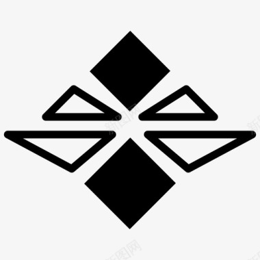 平衡符号古代符号菱形图标