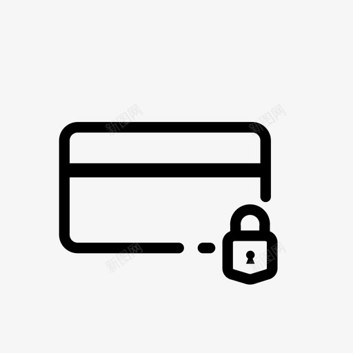 银行业务卡锁钱svg_新图网 https://ixintu.com 银行业务 卡锁钱