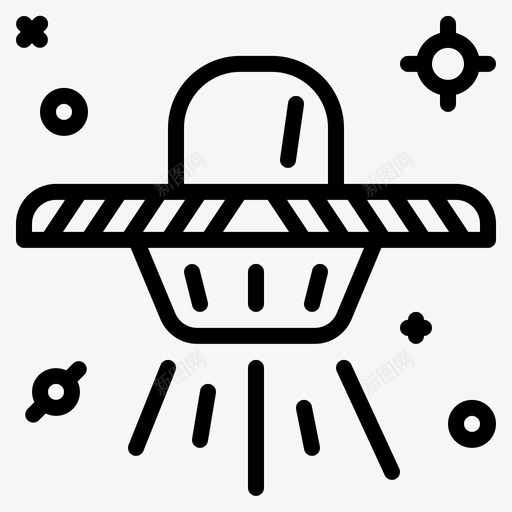 飞碟太空太空船svg_新图网 https://ixintu.com 太空 飞碟 太空船 宇宙 轮廓