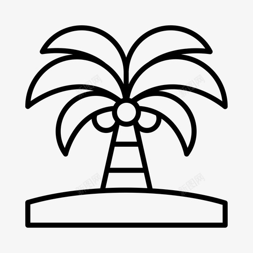 棕榈树水生海滩svg_新图网 https://ixintu.com 棕榈树 水生 海滩 春假 暑假 假期