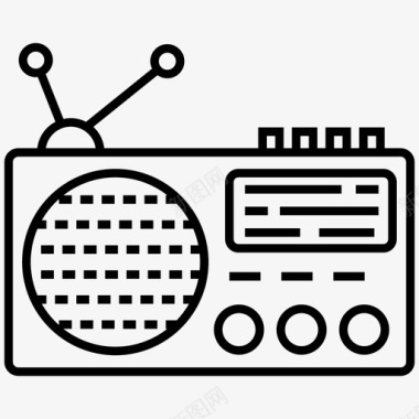 收音机古代收音机输出设备图标