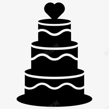 庆祝蛋糕面包店奶油蛋糕图标