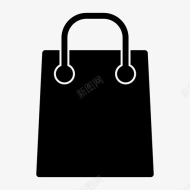 购物袋用户界面网页设计字形图标