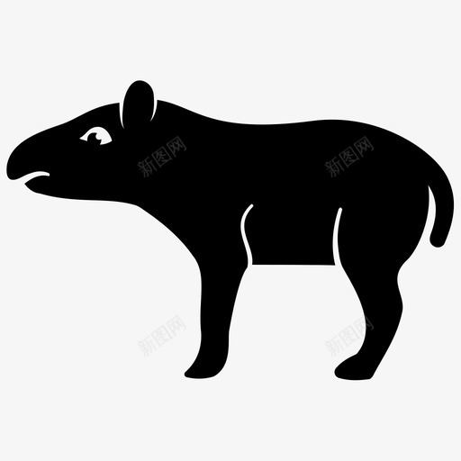 野猪动物野生动物svg_新图网 https://ixintu.com 野猪 动物 野生动物 字形 图标
