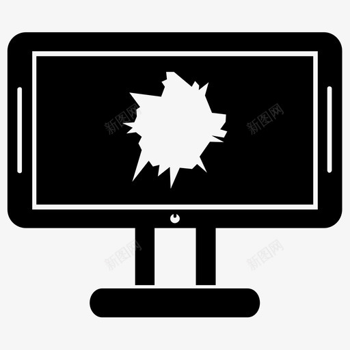 显示器计算机开裂svg_新图网 https://ixintu.com 显示器 计算机 开裂 桌面 屏幕