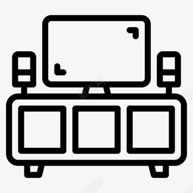 电视柜橱柜家具图标