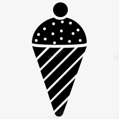 冰淇淋筒冷冻食品凝胶图标