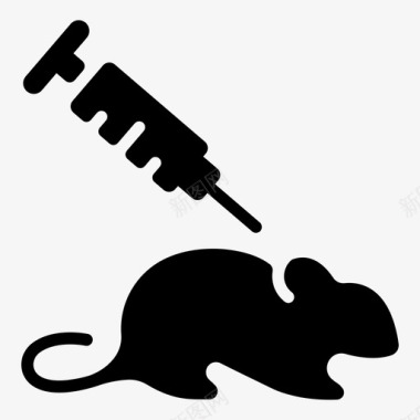 科学老鼠注射实验实验室图标