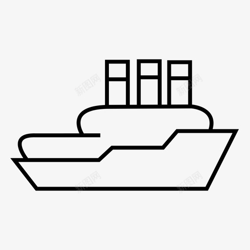 船运输svg_新图网 https://ixintu.com 运输 船船