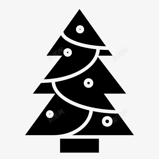 树圣诞自然svg_新图网 https://ixintu.com 圣诞 自然 松树 树林