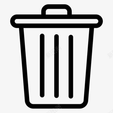 篮子垃圾桶回收站图标