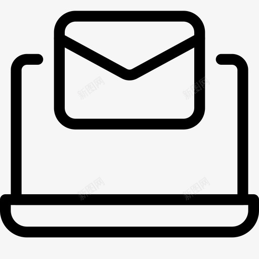 笔记本电脑上的新邮件显示屏电子邮件svg_新图网 https://ixintu.com 笔记本 电脑 新邮件 邮件 电子邮件 显示屏 消息 屏幕 指示灯 图标