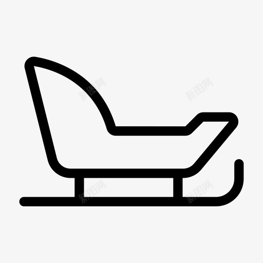 雪橇圣诞圣诞老人svg_新图网 https://ixintu.com 雪橇 圣诞 圣诞老人 像素 完美 线条 图标