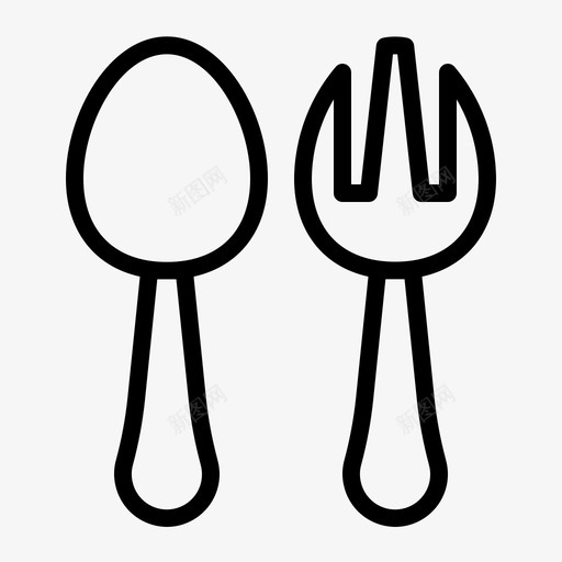 勺子和叉子厨师烹饪svg_新图网 https://ixintu.com 勺子 叉子 厨房 厨师 烹饪 工具