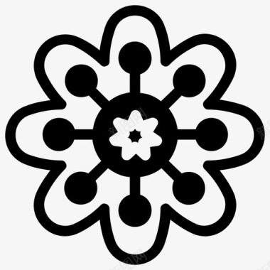 花卉图案装饰花装饰性花卉符号图标