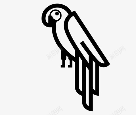 金刚鹦鹉动物鸟图标