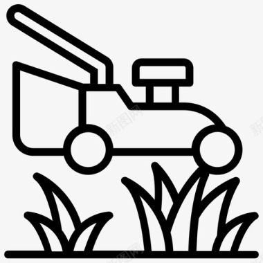 割草机农具园艺工具图标