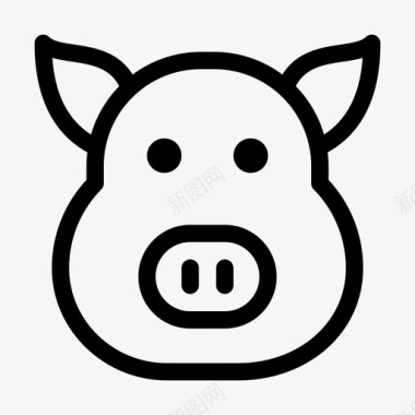 猪动物小猪图标