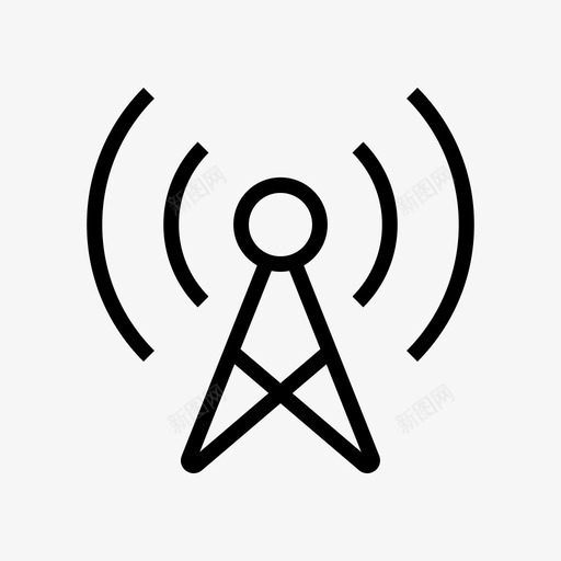 wifi网络塔台svg_新图网 https://ixintu.com 网络 塔台