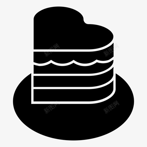 爱情蛋糕礼物svg_新图网 https://ixintu.com 情人节 爱情 蛋糕 礼物 浪漫 婚礼 黑色 填充