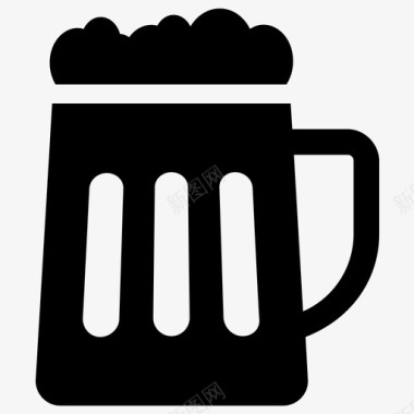 啤酒杯父亲节标志图标