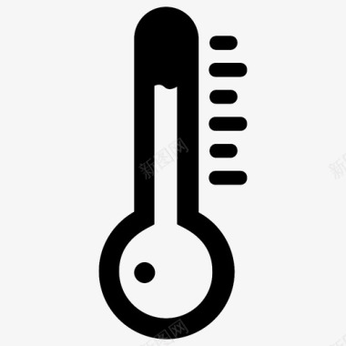 温度热量测量温度计图标
