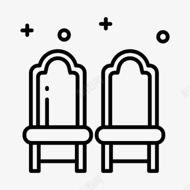 椅子爱情婚礼图标