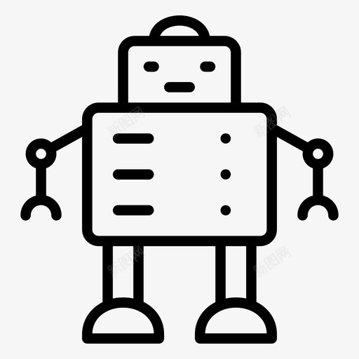 机器人人工智能svg_新图网 https://ixintu.com 机器人 人工智能 科学技术 机器 人和 线图 图标