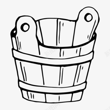 木桶浴缸浴室图标