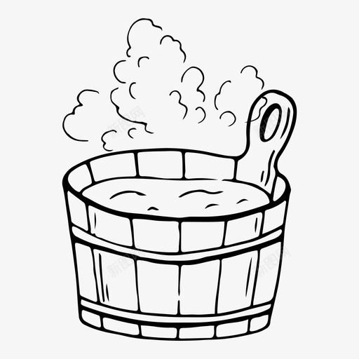 木桶浴缸浴室svg_新图网 https://ixintu.com 木桶 浴室 桑拿 浴缸 卫生 放松 水疗
