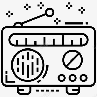 收音机输出设备收音机广播图标