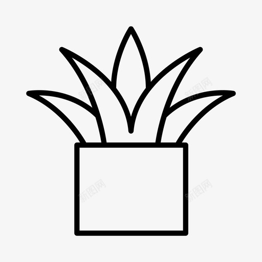盆栽植物装饰绿色植物svg_新图网 https://ixintu.com 植物 盆栽 装饰 绿色植物 肉质