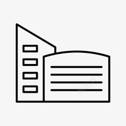 两栋楼建筑物业房地产高清图片