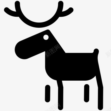 鹿圣诞节假日图标