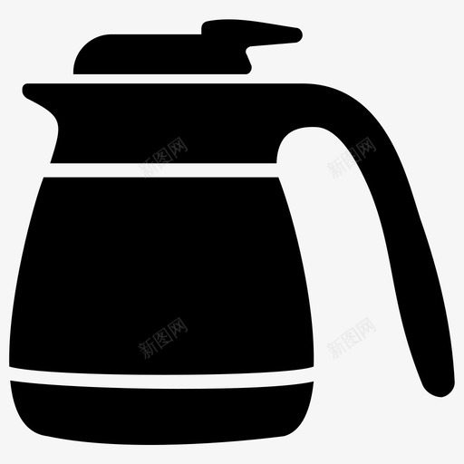 电水壶电热壶煮沸壶svg_新图网 https://ixintu.com 电水壶 电热 煮沸 咖啡 酿造 厨房用具 茶壶 供应商 字形 图标