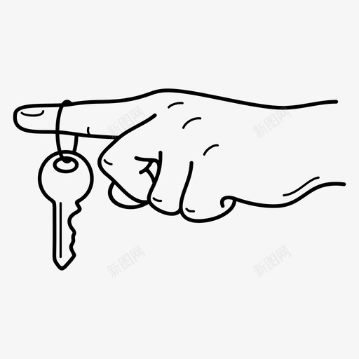 手拿钥匙在手指上新房子svg_新图网 https://ixintu.com 手拿 钥匙 手指 新房子 房子