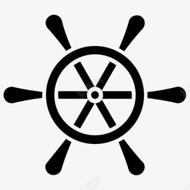 船舵驱动轮舵图标