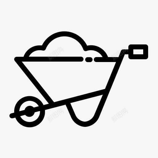 手推车施工工具推车svg_新图网 https://ixintu.com 施工 手推车 工具 推车 承包商 出线