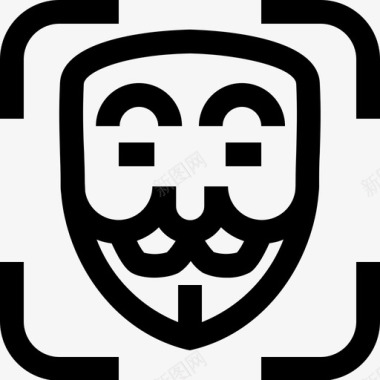 匿名人脸识别登录掩码图标