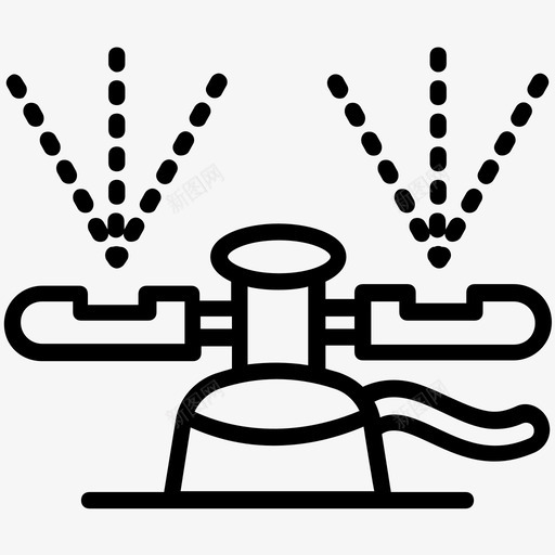 弹出式喷头自动灌溉喷头svg_新图网 https://ixintu.com 喷头 弹出式 自动 灌溉 头水 洒水 草坪 浇水 图标