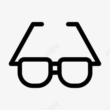 眼镜太阳镜生活方式概述图标