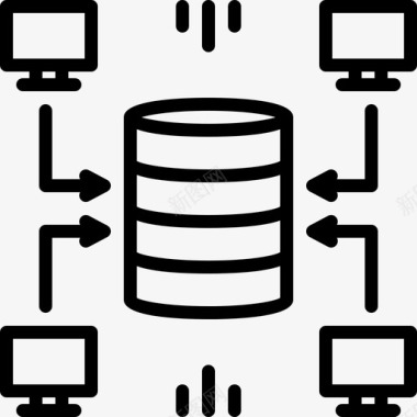 数据仓库供应技术图标